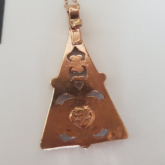 NWT Virgin Saints & Angels Rare Rose Gold Evil Eye Pendent and Necklace - Picture 5 of 10